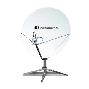 White Libra VSAT Satellite Dish on metal stand