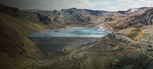 Tailings Dam in a mountain gorge