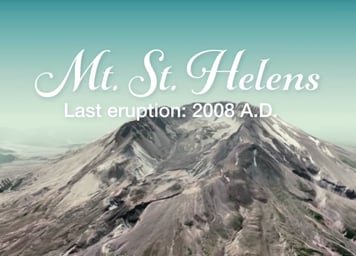 Mt. St. Helens, Last Eruption: 2008 A.D, mountain in the background.